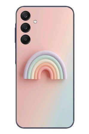 Samsung Galaxy A25 Uyumlu Gökkuşağı Pastel Baskılı Silikon Kılıf