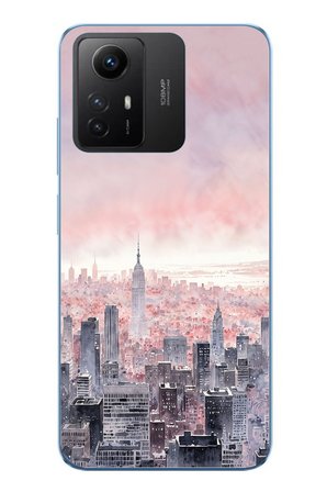 Redmi Note 12S Uyumlu Gökdelenler Baskılı Silikon Kılıf