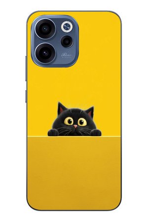 Oppo Reno 15F Uyumlu Sarı Gözlü Kedi Baskılı Silikon Kılıf