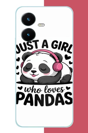 Vivo Y22 Uyumlu kawaii panda Baskılı Silikon Kılıf