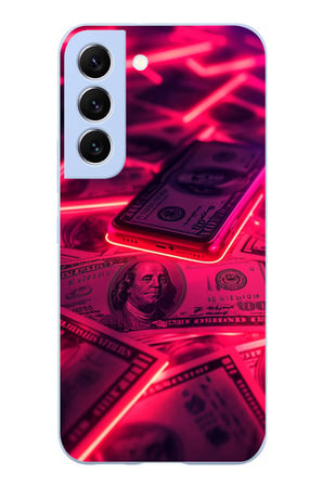 Samsung Galaxy S22 Uyumlu Kızıl Dolarlar Baskılı Silikon Kılıf