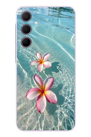 Samsung Galaxy A35 Uyumlu Denizde Çiçekler Baskılı Silikon Kılıf