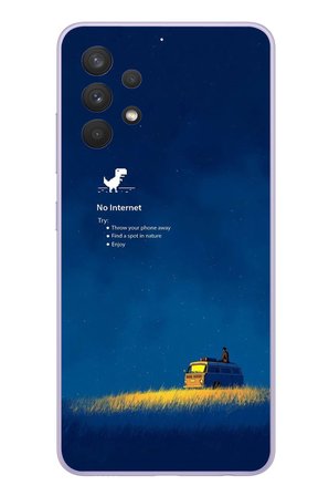 Samsung Galaxy A32 Uyumlu İnternet Yok Baskılı Silikon Kılıf