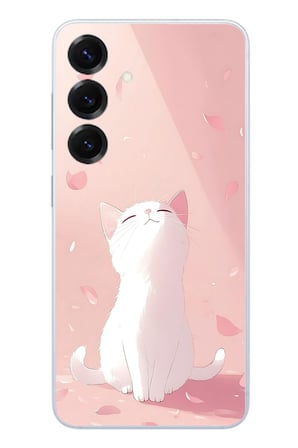 Samsung Galaxy S25 Uyumlu Minnoş Kedi Baskılı Silikon Kılıf