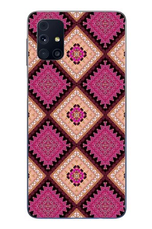 Samsung Galaxy M31s Uyumlu Pembe Yavrusu Motifleri Baskılı Silikon Kılıf