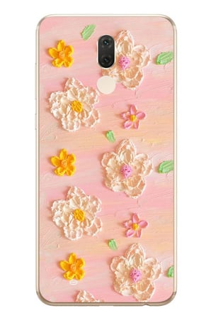 Huawei Mate 10 Lite Uyumlu Pastel Papatya Baskılı Silikon Kılıf