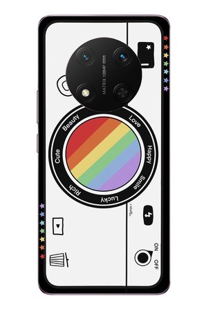 Honor Magic 7 Lite Uyumlu Gökkuşaklı Makine Baskılı Silikon Kılıf