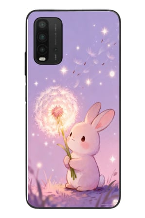 Redmi 9T Uyumlu Büyülü Tavşan Baskılı Silikon Kılıf