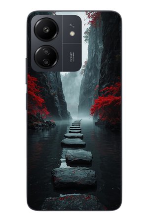 Redmi 13C Uyumlu Karanlık Yolu Baskılı Silikon Kılıf
