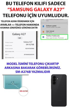 Samsung Galaxy A27 Uyumlu Pembe Çiçek ve Fiyonklar Baskılı Silikon Kılıf