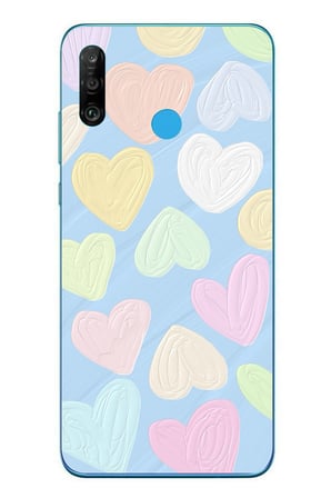Huawei P30 Lite Uyumlu Kalpler Baskılı Silikon Kılıf