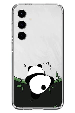 Samsung Galaxy S24 FE Uyumlu Bambuya Çıkan Panda Baskılı Silikon Kılıf
