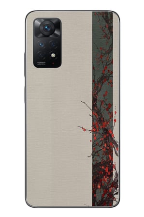 Redmi Note 11 Pro 4G Uyumlu Sade Sonbahar Sarmaşık Baskılı Silikon Kılıf