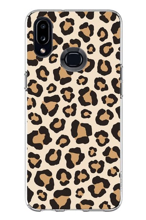 Samsung Galaxy A10S Uyumlu Vahşi Zarafet Leopar Desenli Baskılı Silikon Kılıf