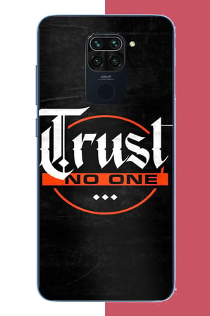 Redmi Note 9 Uyumlu kimseye güvenme Baskılı Silikon Kılıf
