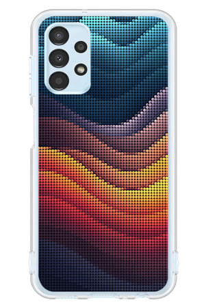Samsung Galaxy A13 Uyumlu Noktalı Renkler Baskılı Silikon Kılıf