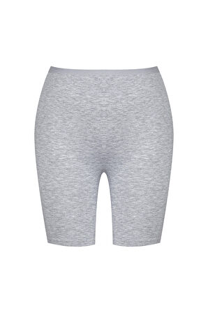 HNX Siyah Pamuklu Diz Üstü Kadın Biker Tayt