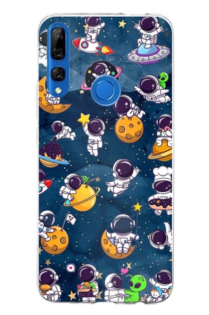 Honor 9X Uyumlu Minik Astronotlar Uzayda Baskılı Silikon Kılıf