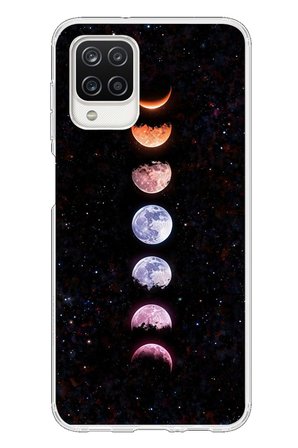 Samsung Galaxy A12 Uyumlu Tüm Gezegenler Baskılı Silikon Kılıf