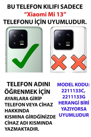 Xiaomi Mi 13 Uyumlu Türk Milli Takım Parçalı Forma Baskılı Silikon Kılıf