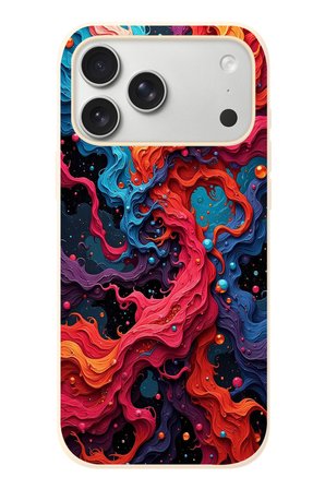 İphone 17 Pro Max Uyumlu Dalgaların İz Karışımı Baskılı Silikon Kılıf