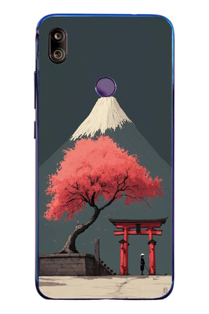 Redmi Note 7 Uyumlu Fuji Dağı Baskılı Silikon Kılıf