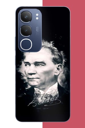 Vivo Y19s Uyumlu atatürk portre Baskılı Silikon Kılıf