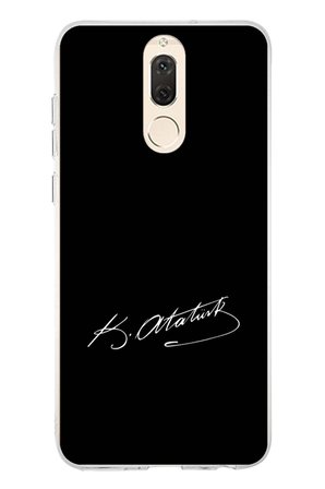 Huawei Mate 10 Lite Uyumlu Atanın İzi İmza Baskılı Silikon Kılıf
