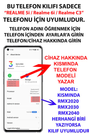Realme 5i - 6i - C3 Uyumlu Sulu Boya Sahil ve Deniz Manzaralı Baskılı Silikon Kılıf