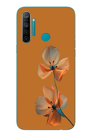 Realme 5i Uyumlu Hibüskus Çiçeği Baskılı Silikon Kılıf