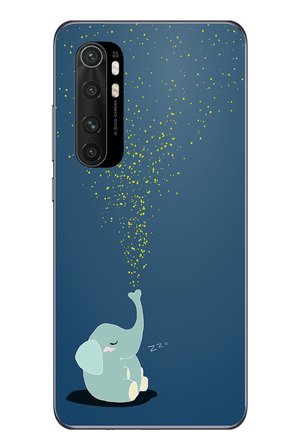 Xiaomi Mi 10 Lite Uyumlu Uyuyan Fil Baskılı Silikon Kılıf