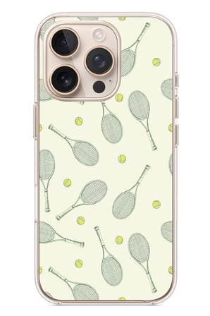 İphone 16 Pro Uyumlu Tenis Raketleri Baskılı Silikon Kılıf