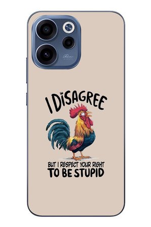 Oppo Reno 15F Uyumlu I Disagree Baskılı Silikon Kılıf