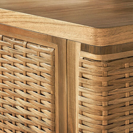 Tv sehpası, rattan, 157x41x49 cm