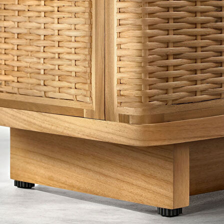 Tv sehpası, rattan, 157x41x49 cm