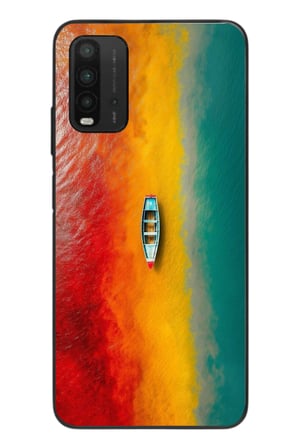 Redmi 9T Uyumlu Rengarenk Tekne Baskılı Silikon Kılıf