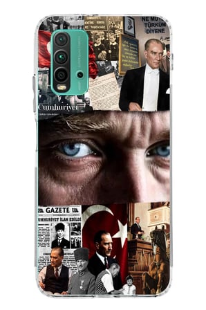 Redmi 9T-POCO M3 Uyumlu Atatürk İstiklal Panoraması Baskılı Silikon Kılıf