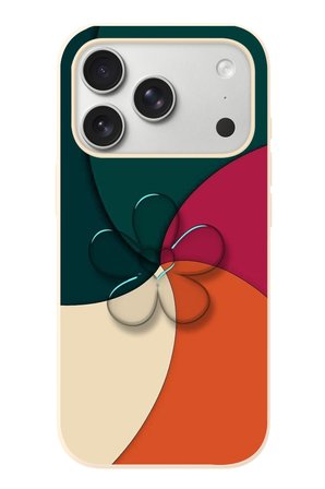İphone 17 Pro Uyumlu Modern Yonca Renkleri Baskılı Silikon Kılıf