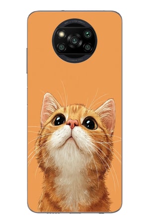 Poco X3 Uyumlu Masum Kedi Baskılı Silikon Kılıf