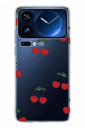 Xiaomi 17 Pro Max Uyumlu Kirazlar Tasarımlı Baskılı Silikon Kılıf