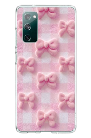 Samsung Galaxy S20 FE Uyumlu Pembe Kurdeleler Baskılı Silikon Kılıf