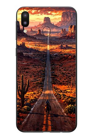 Samsung Galaxy M31 Uyumlu Kovboy Yolda Baskılı Silikon Kılıf