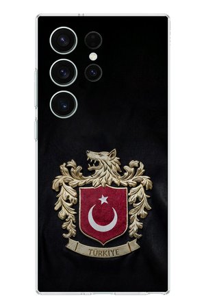 Samsung Galaxy S26 Ultra Uyumlu Türk Sembolü Kurt ve Bayrak Desenli Baskılı Silikon Kılıf