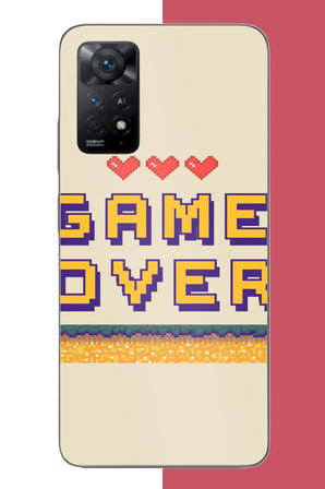 Redmi Note 11E Uyumlu game over Baskılı Silikon Kılıf