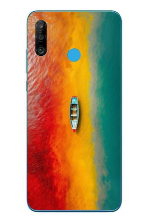 Huawei P30 Lite Uyumlu Rengarenk Tekne Baskılı Silikon Kılıf