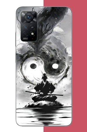 Redmi Note 11E Uyumlu samuray Baskılı Silikon Kılıf