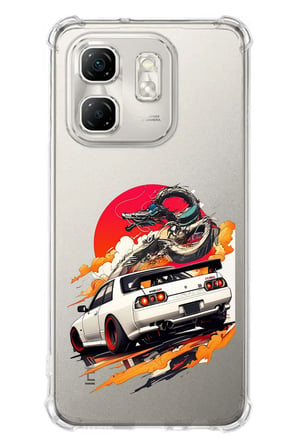 Infinix Hot 50i - Smart 9 Uyumlu GTR Güneş Ejderha Tasarımlı Baskılı Silikon Kılıf