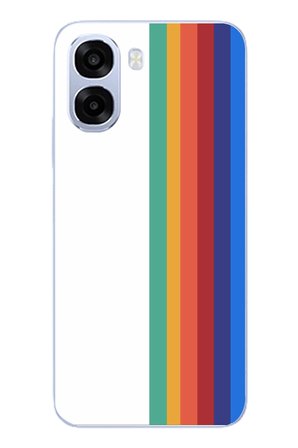 Oppo A6t - A6X Uyumlu Gökkuşağı Baskılı Silikon Kılıf