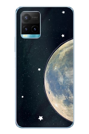 Vivo Y21S/Y33S/Y32 Uyumlu Minimalist Galaksi Yıldızlı Gece Baskılı Silikon Kılıf