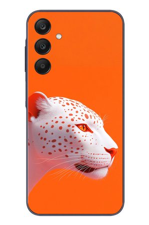 Samsung Galaxy A25 Uyumlu Turuncu Kaplan Baskılı Silikon Kılıf
